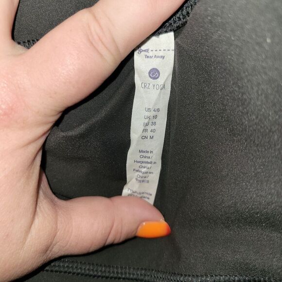 Crz Yoga Dark Charcoal Gray Leggings Athletic Ankle Length Size 4/6 Small 4 6 - Picture 7 of 7